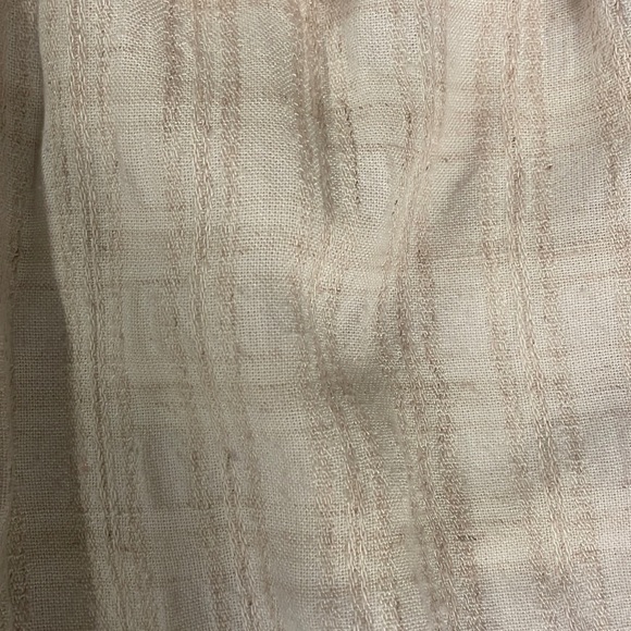 MAVEN WEST off the shoulder casual cream plaid dress / ruffle / button front Med - Picture 7 of 16